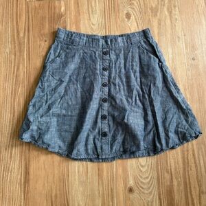 Maurices Blue Denim-like Buttoned Skirt